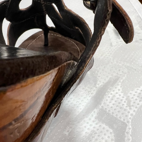 Donald J Pliner Women’s Sz 7 Tortoise Shell Platform Wedge Made in Italy - Picture 14 of 16